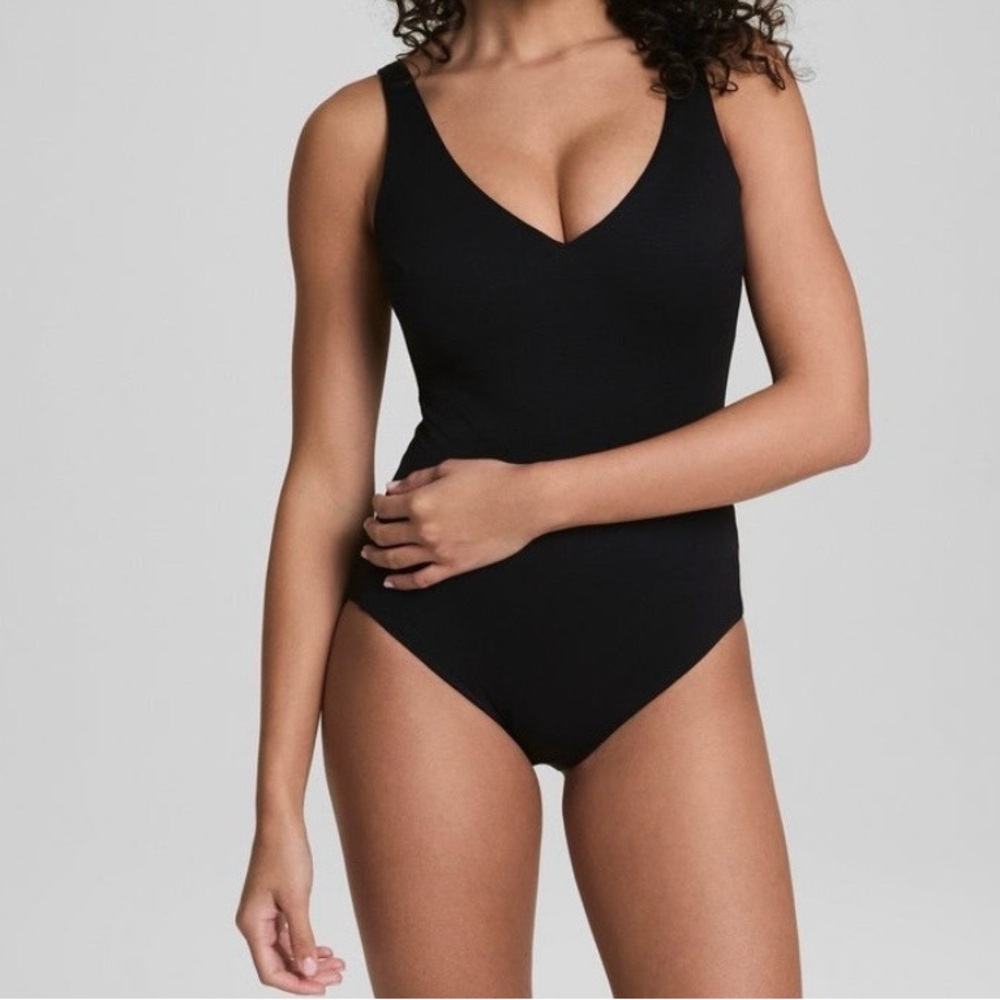 So and Black V-Neck Swimsuit XL